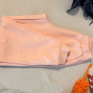 Old navy women’s XS bound fleece high rise Light Pink Jogger Bottoms